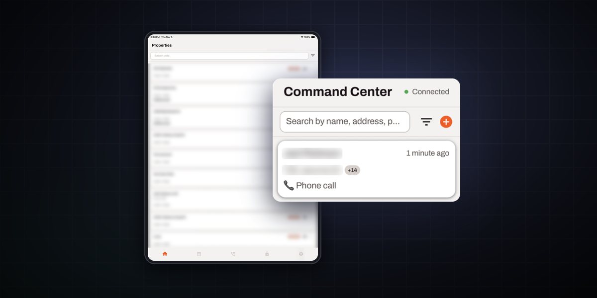 RentEngine property list and command centre screens